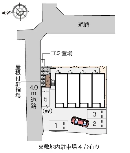 ★手数料０円★柏原市国分本町　月極駐車場（LP）